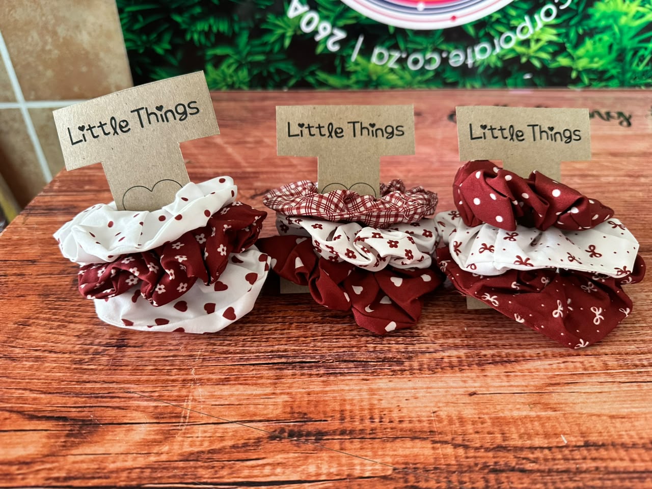 Large Scrunchies Red set of 3